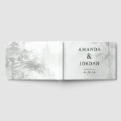 Amanda & Jordan Serene White Minimalist Gastenboek (Volledig)