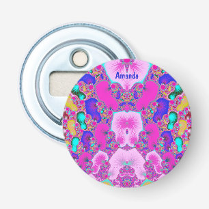 AMANDA ~ Multicolored ~ 3D Fractal Button Flesopener