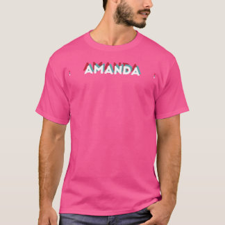 Amanda Naam Grappige Naam Amanda 80s thema T-shirt
