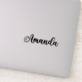 Amanda Naam - Handgeschreven kalligrafie Sticker