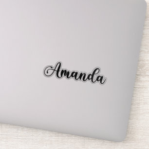 Amanda Naam - Handgeschreven kalligrafie Sticker