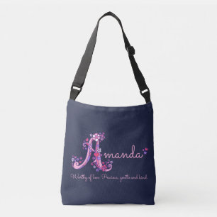 Amanda name en betekenis Een monogram zak Crossbody Tas