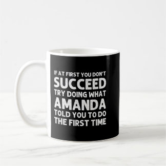 AMANDA Name Personalized Birthday Funny Kerstmis Koffiemok