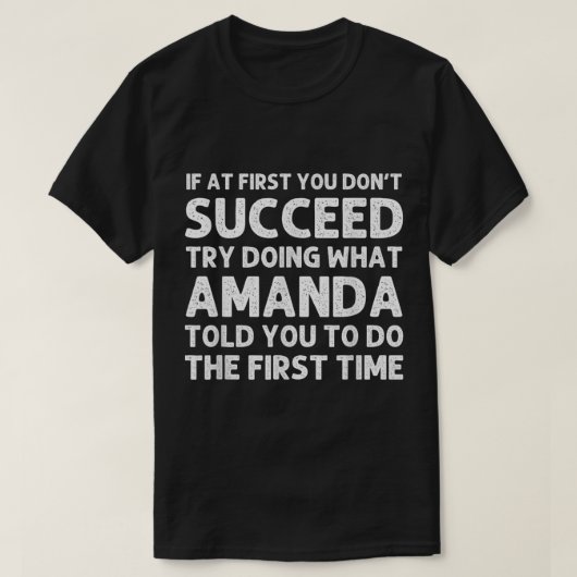 AMANDA Name Personalized Birthday Funny Kerstmis T-shirt (Design voorkant)