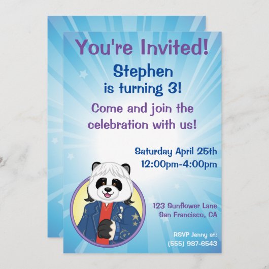 Amanda Panda Kaart (Voorkant / Achterkant)