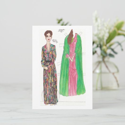 Amanda Paper Doll Kaart (Staand voorkant)