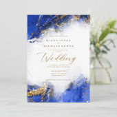 Amanda Piszczek Marble Glitter DK Royal Blue ID644 Kaart (Staand voorkant)