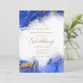 Amanda Piszczek Marble Glitter LT Royal Blue ID644 Kaart (Staand voorkant)