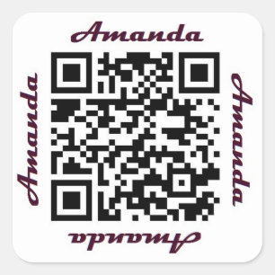 Amanda QR Code Specialized NAME Sticker