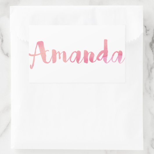 Amanda Rechthoekige Sticker (Tas)