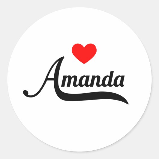 Amanda Ronde Sticker (Voorkant)