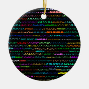 Amanda Text Design I Ornament