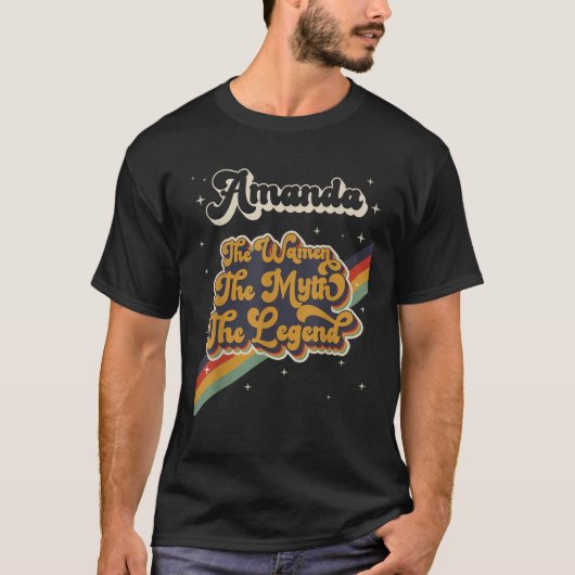 Amanda The Women The Myth The Legend First Name Re T-shirt (Voorkant)