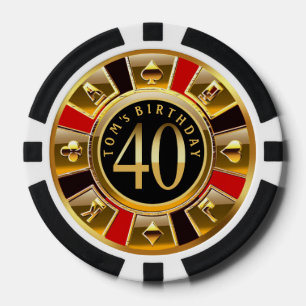 Amanda Toms 40ste verjaardag Poker Chips