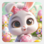 "Amanda" Vierkante Sticker (Voorkant)