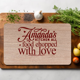 Amanda's keuken alle Eten Gehakt met Liefde Snijplank