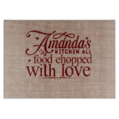 Amanda's keuken alle Eten Gehakt met Liefde Snijplank (Voorkant)