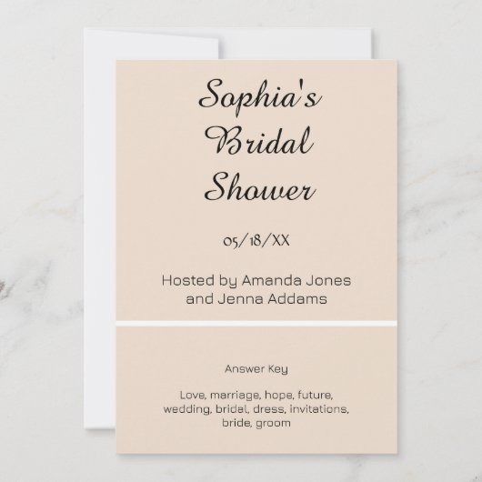 amandel bruin bruids woord scamble spel kaart (Achterkant)