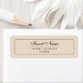 Amandel Custom Plain Bruiloft Etiket (Insitu)