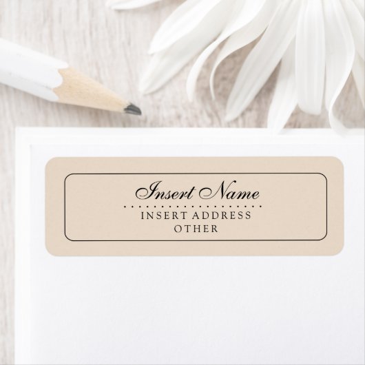 Amandel Custom Plain Bruiloft Etiket (Insitu)