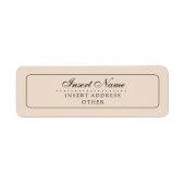 Amandel Custom Plain Bruiloft Etiket (Voorkant)