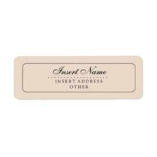 Amandel Custom Plain Bruiloft Etiket