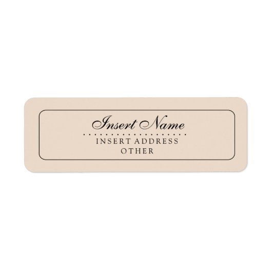 Amandel Custom Plain Bruiloft Etiket (Voorkant)