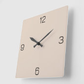 Amandel E3D2C3 Kleur - Optie om naam toe te voegen Vierkante Klok (Hoek)