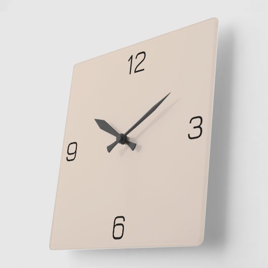 Amandel E3D2C3 Kleur - Optie om naam toe te voegen Vierkante Klok (Hoek)