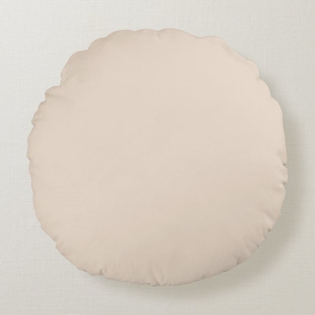Amandel (effen kleur) rond kussen (Voorkant)