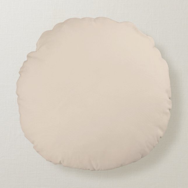 Amandel effen kleur rond kussen (Voorkant)
