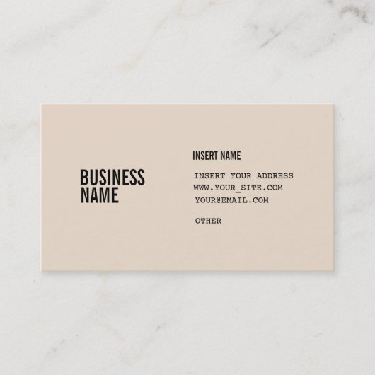 Amandel Gecondenseerde Doopvonten Visitekaartje (Voorkant)