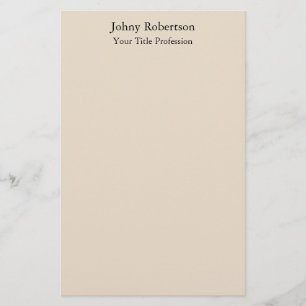 Amandel Kleur Plain Elegant Professioneel Modern Briefpapier