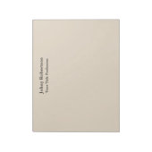 Amandel Kleur Plain Elegant Professioneel Modern Notitieblok (Linkerzijde)