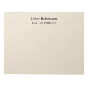 Amandel Kleur Plain Elegant Professioneel Modern Notitieblok