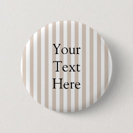 Amandel & Witte Strepen Ronde Button 5,7 Cm