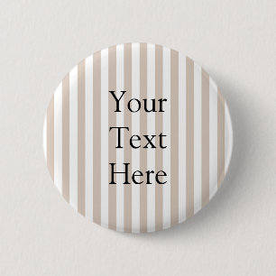 Amandel & Witte Strepen Ronde Button 5,7 Cm