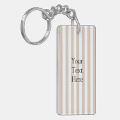 Amandel & Witte Strepen Sleutelhanger (Voorkant Links)
