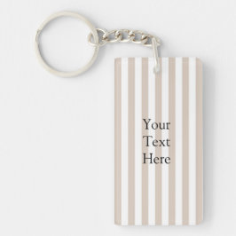 Amandel & Witte Strepen Sleutelhanger