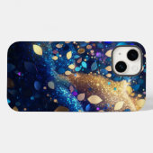 Amandelblauw Glitter iPhone Mate Stoer Hoesje (Achterkant (horizontaal))