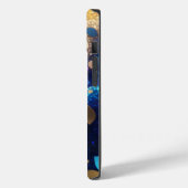 Amandelblauw Glitter iPhone Mate Stoer Hoesje (Achterkant / Links)