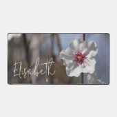 Amandelbloem Natuur Spring Modern Jouw naam toevoe Bureaumat (Voorkant)