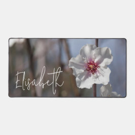 Amandelbloem Natuur Spring Modern Jouw naam toevoe Bureaumat