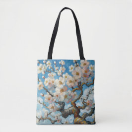 Amandelbloesem Canvas tas olieverfstijl
