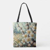 Amandelbloesem Canvas tas Pastelolie schilderstijl (Achterkant)