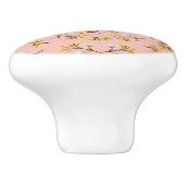 Amandelbloesem deurkruk keramische knop (Zijkant)