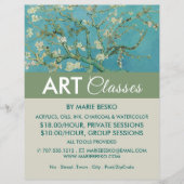 Amandelbloesem door Vincent Van Gogh, Kunstlessen Flyer (Voorkant)