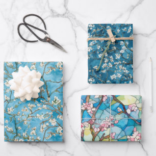 Amandelbloesem geïnspireerd op Van Gogh Wrapping P Inpakpapier Vel