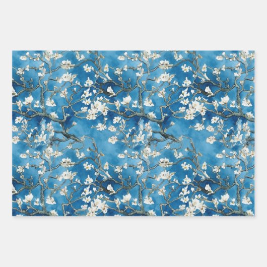 Amandelbloesem geïnspireerd op Van Gogh Wrapping P Inpakpapier Vel (Voorkant 3)