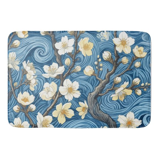 Amandelbloesem in Van Gogh-stijl Badmat (Voorkant)